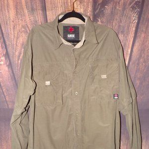 Suisse Sport Fishing Shirt Size Large Removable Zippered Sleeves